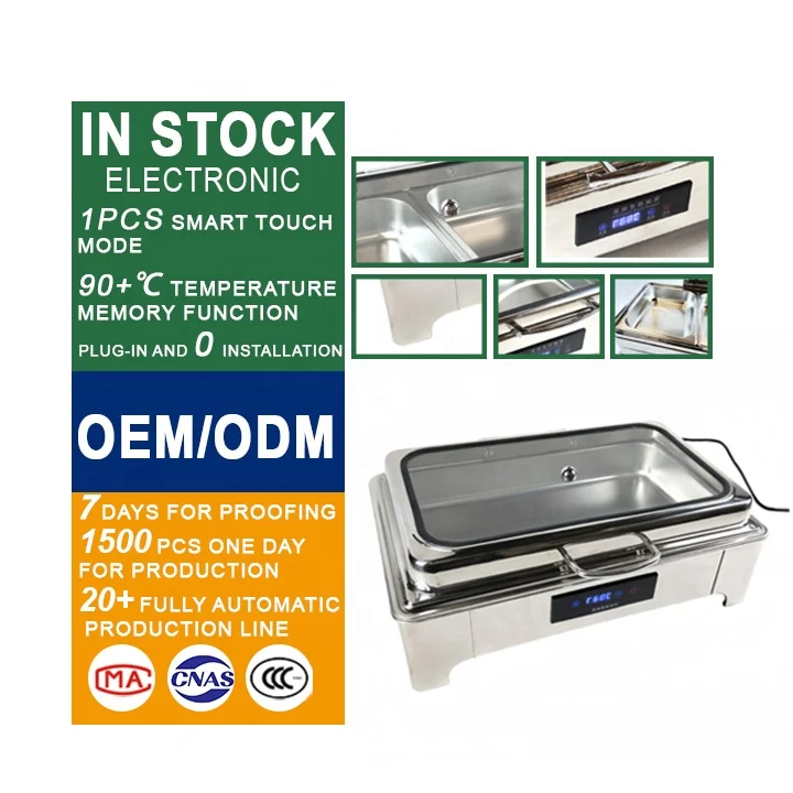 New Design Deluxe Atmospheric Rectangular Buffet Electric Stove Buffet Serving Dish Buffet Heater