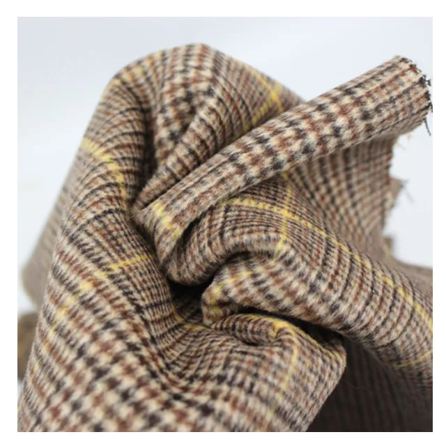 High quality 830g double-sided thousand bird check Tweed Wool 20% polyester 80% fabric for blanket suit coat in winter