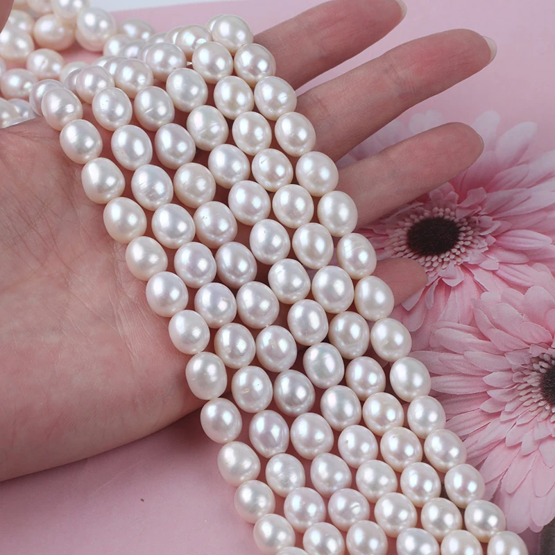 kinds of size  white oval rice shape freshwater loose beads for DIY jewelry making