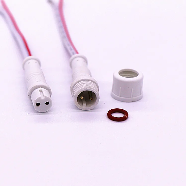 Настраиваемый IP68 водонепроницаемый разъем M12 2 Pin для светодиодного освещения