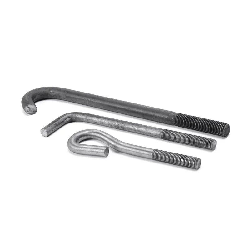 Construction Welding Rod Type Claw Type J Hook Bolts Foundation Bolt Galvanized Carbon Steel L Type Hook Anchor Bolt