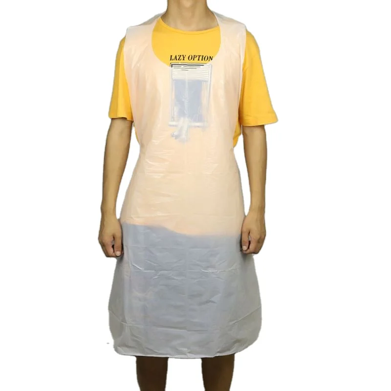 Customizable Biodegradable PE Non-Woven Disposable Sleeveless Apron for Cleaning