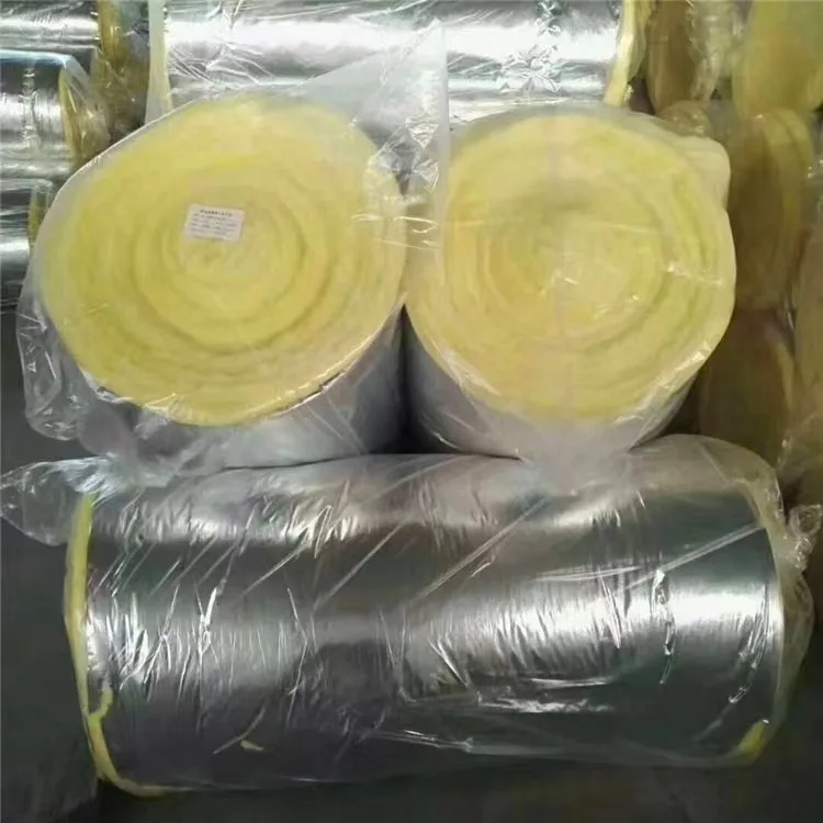 Glass wool Roll Fiber Glass Wool With Aluminium Foil Roof Insulation Thermal Insulation Blanket