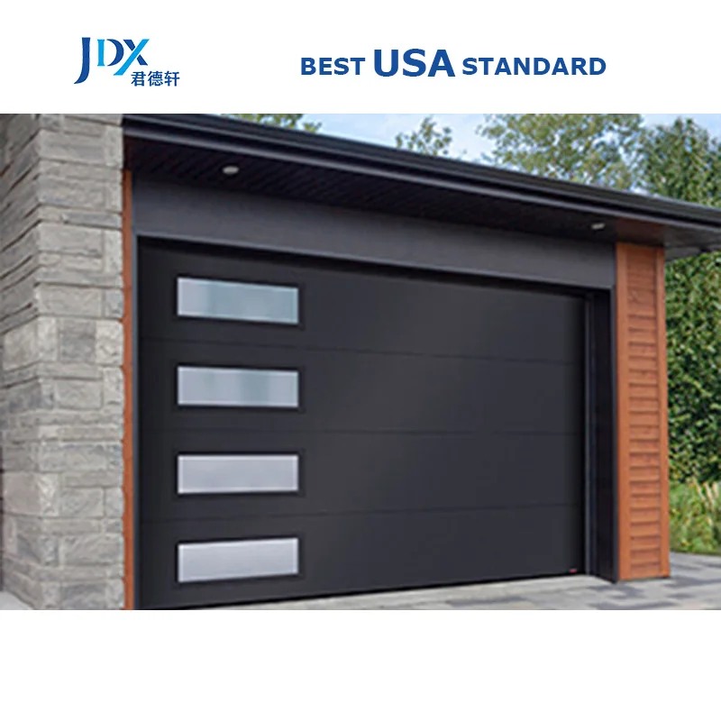 American 40MM Single Skin Sectional Aluminum Garage Door Modern 16X7 Garage Doors For Homes