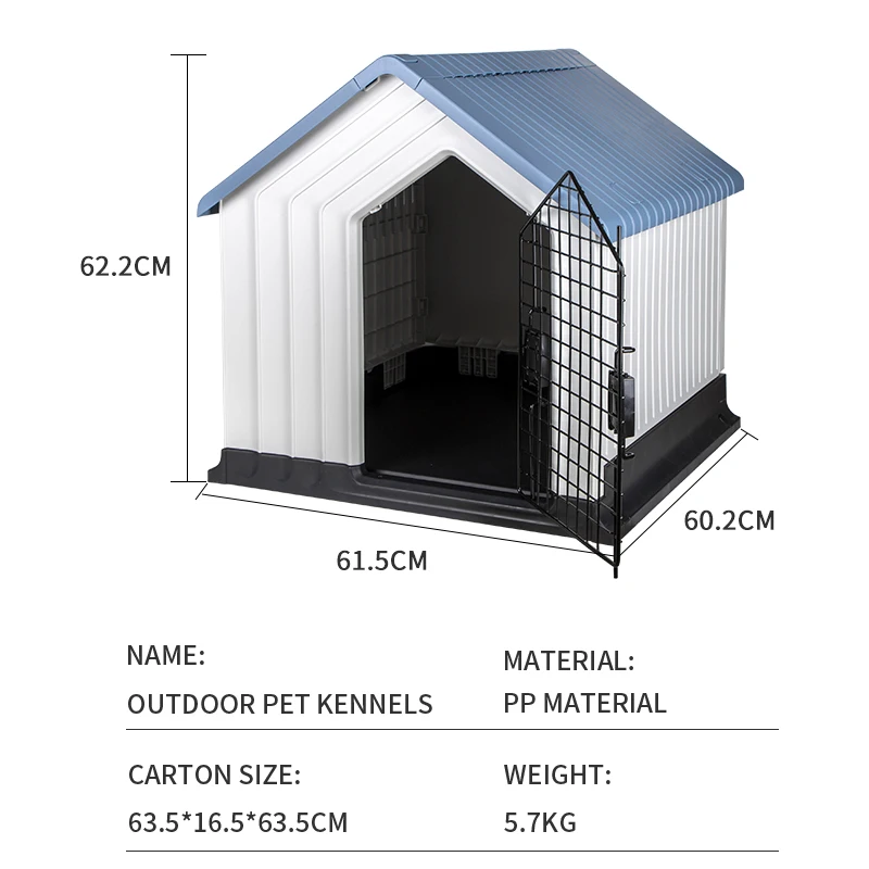 All Seasons Indoor Outdoor Dog House Breathable and Washable Plastic Cats or Dogs Kennel Pet Cages & Houses