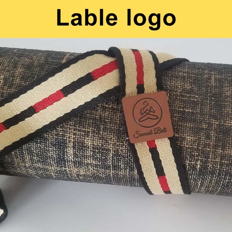 
BSCI factory adjustable yoga mat strap carry strap cotton custom print for mat 