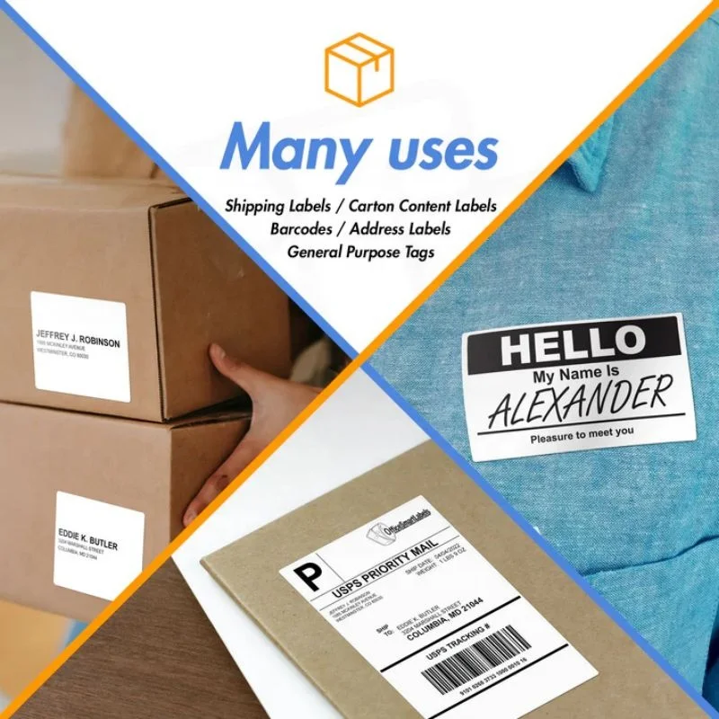 Custom Sticker 4x6 Self Adhesive Barcode Printer Paper Sticker Label Direct Thermal Label Roll