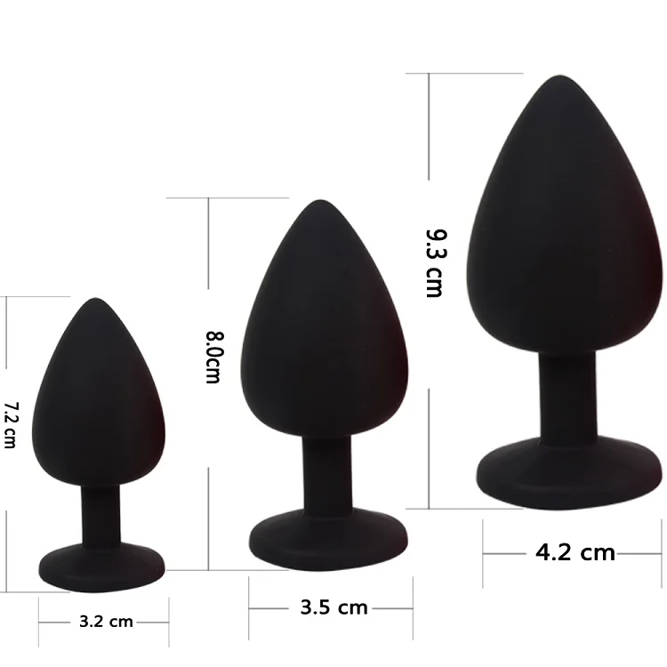 Full silicone anal plug sex products men women anal sex plug
