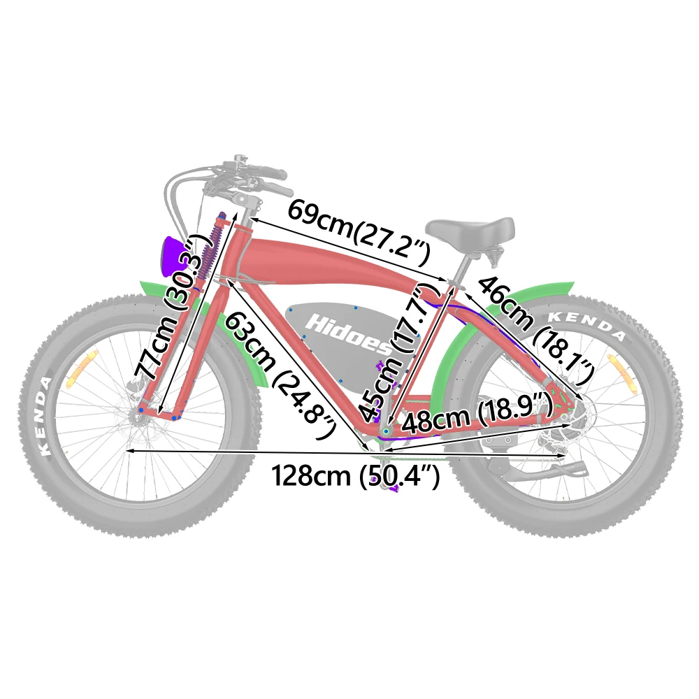 Drop shipping Ready Stock Hidoes B3 26inch 1200W Electric Mountain Bike Aluminum Alloy Frame down Tube Battery Disc Brake