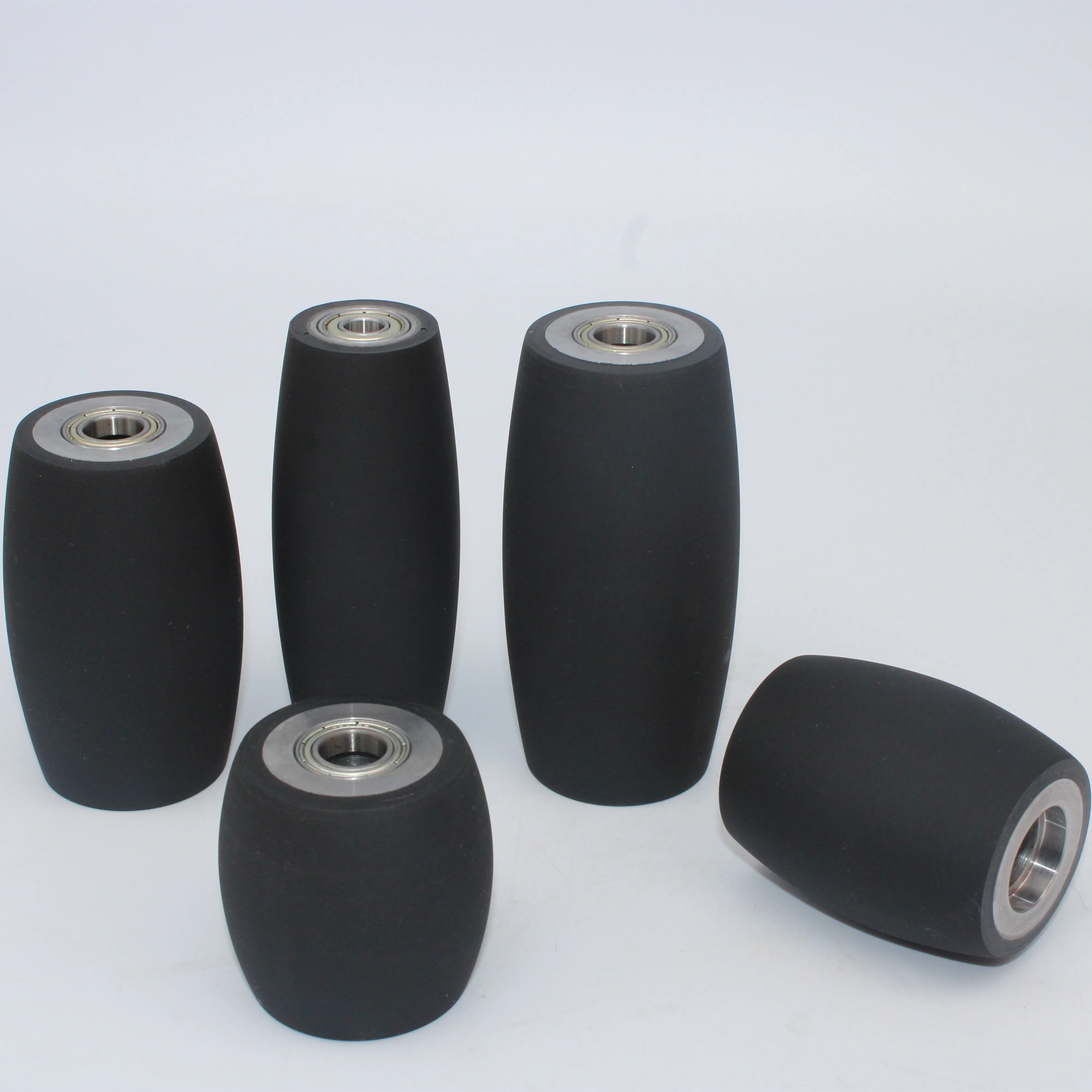 Mecanum wheel Polyurethane Rubber Rollers Curved wheel Factory Customized Steel with Bearing Hardness 50-95A