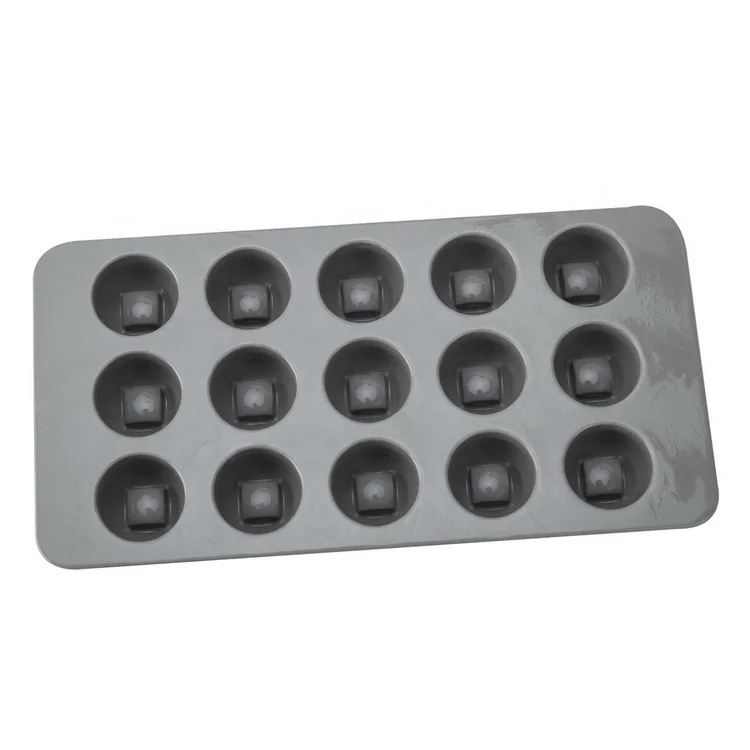 15 Cativies Copper Cash Shape Silicone Chocochip Chocolate Wafer Mould Ice Cube Tray