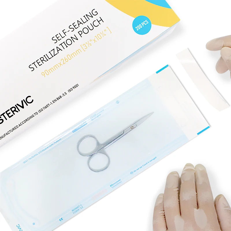 
Autoclave sterile paper film pouches with PET/CPP film 