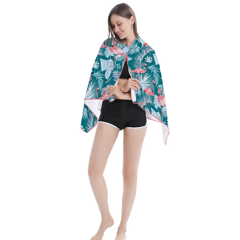 Best Selling Dry Fast Soft Popular Luxury Super Absorbent Bath Towel Custom Logo Printed Microfiber Beach Towel