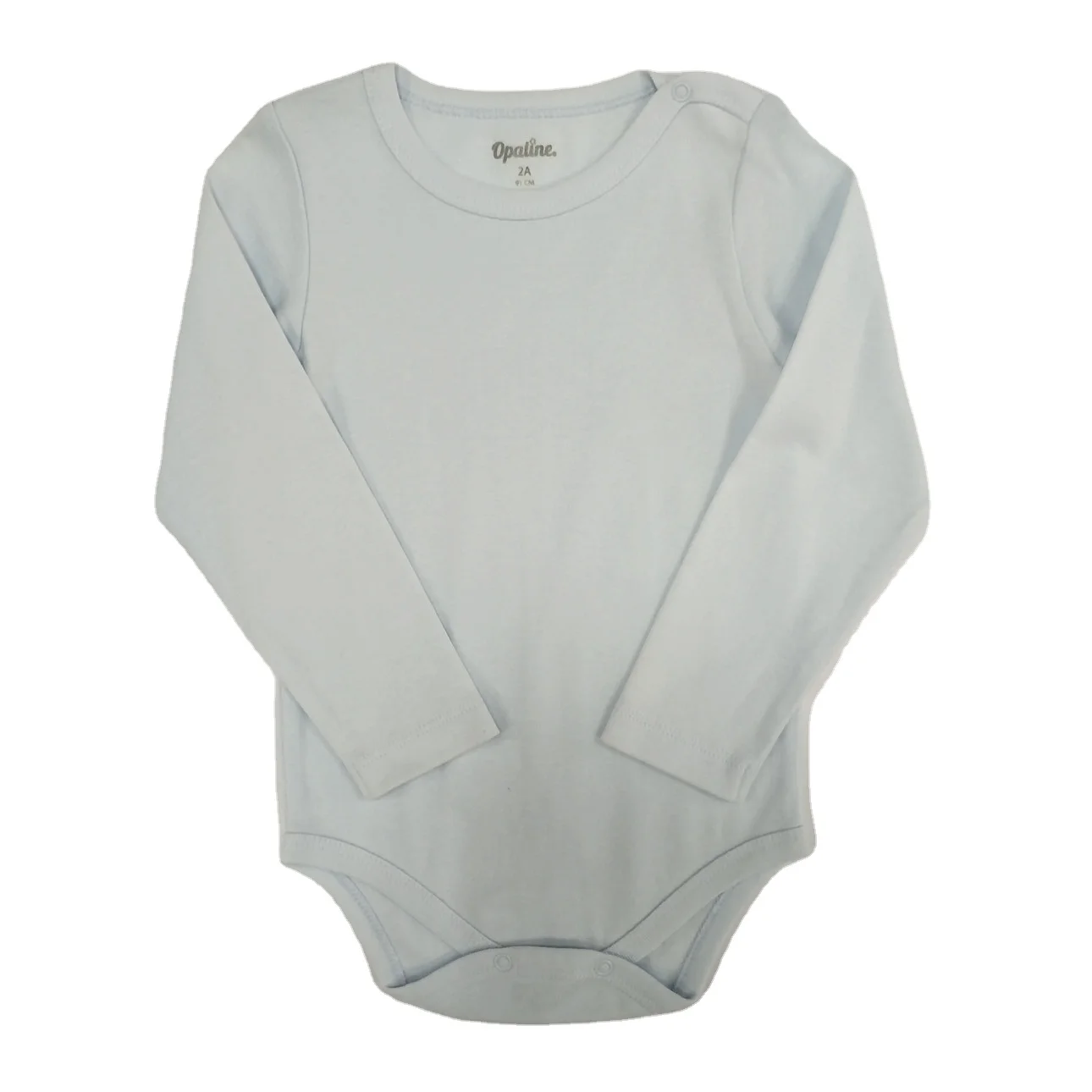 
Customize plain baby unisex rompers cotton long sleeve jumpsuit for newborn boys girls with snap button 