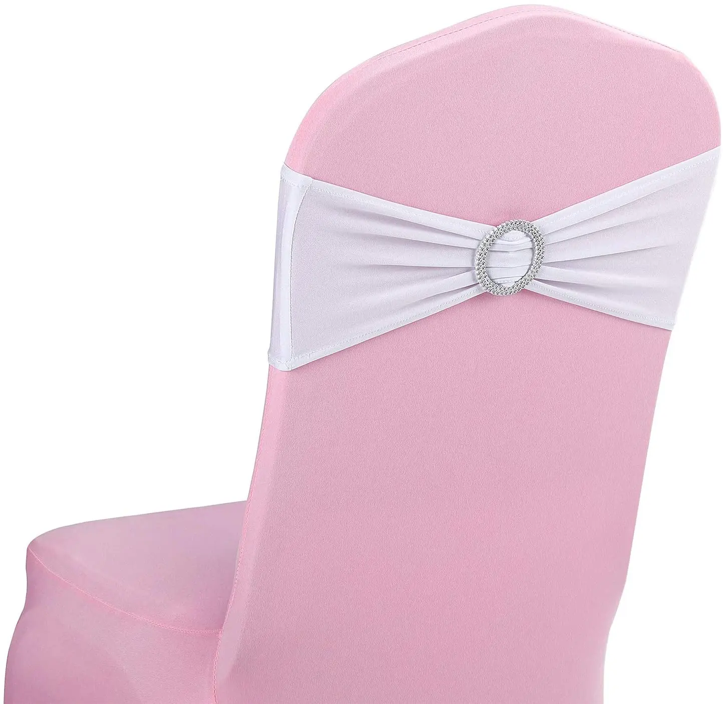 Stretch Chair Sashes Bows Chair Bands with Buckle for Wedding Hotel Banquet Birthday Party Decorations