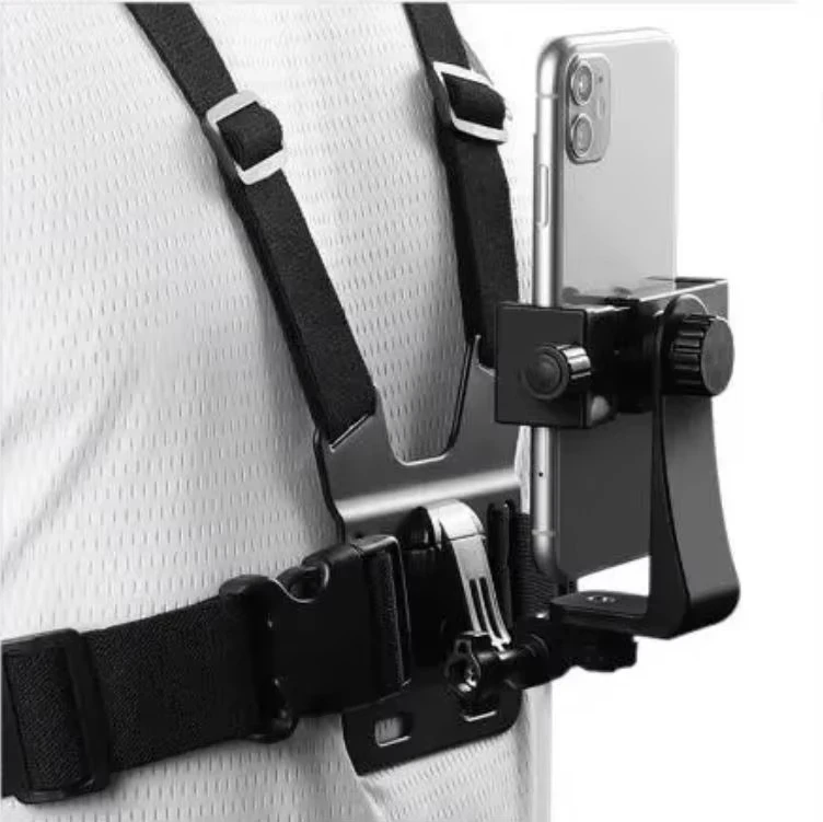 POV Action Camera Accessories Outdoor Cycling Bicycle Use Chest Shot Straps Live Streaming Phone Holder Outdoor Cycling Phone