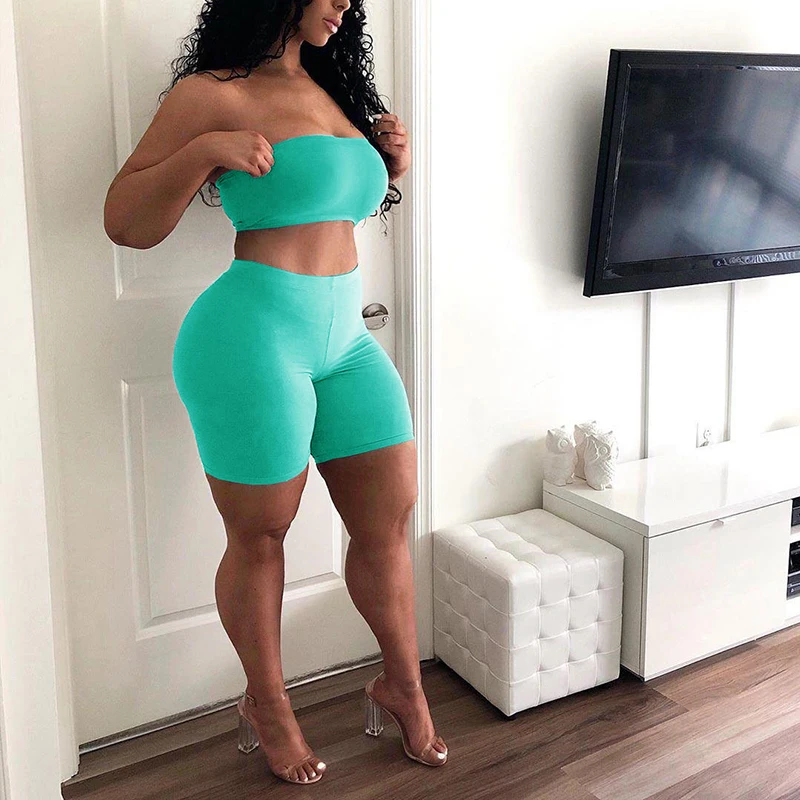 
Summer 2 2020 Piece Matching Sets Women O Neck Short Sleeve Crop Top+Full Length Wide Leg Pant Casual Solid Two Pieces Outfits 