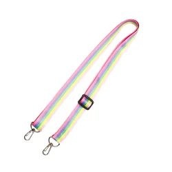 Custom Sublimated Print Logo Anime Cartoon Camera Phone Crossbody Neck Adjustable Polyester Shoulder Bag Strap Lanyard