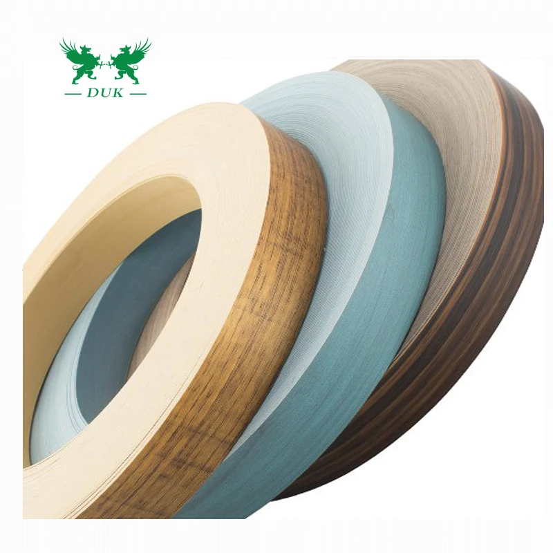 Decorative Edge Banding Tape Flexible Wood Grain/Solid Color PVC/ABS Door Edge Band