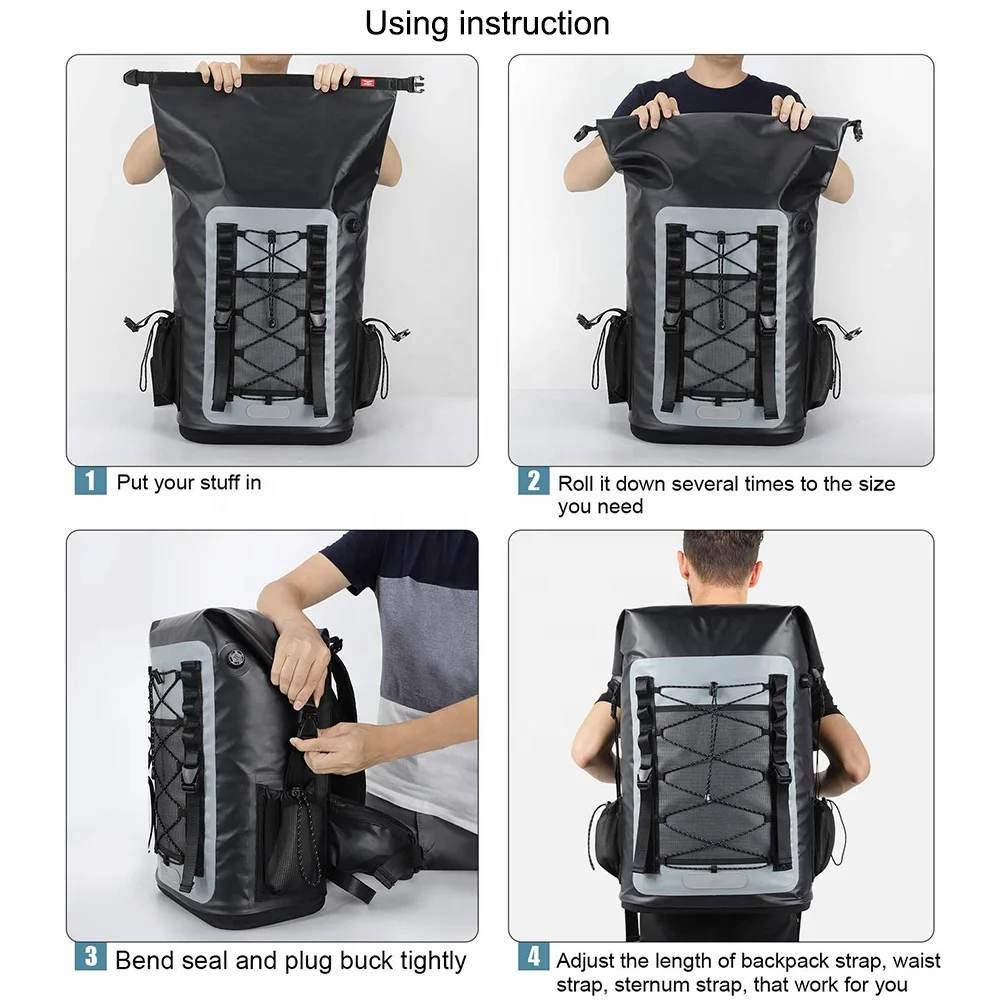 50/30L Supplier Tarpaulin School Outdoor Travel dslr Camera Tactical Floating Roll Top Waterproof Sports Dry Bag Hiking Backpack