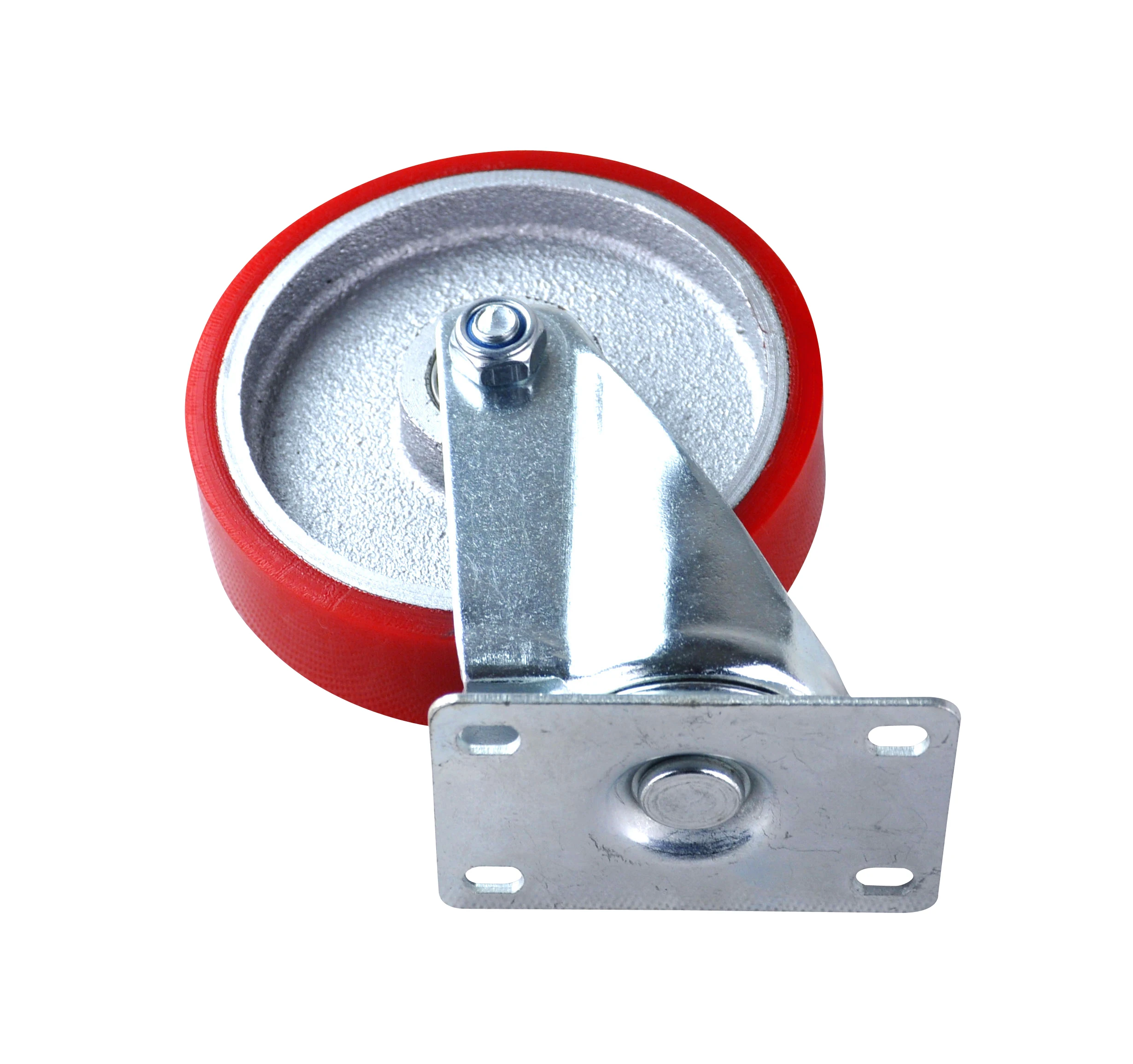 Source factory Hot products 125x32mm Mute Double ball bearing swivel strengthening type iron core polyurethane caster