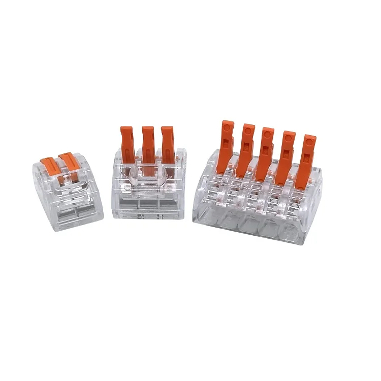 ENEC 5 pole push in wire connector led connectors with lever