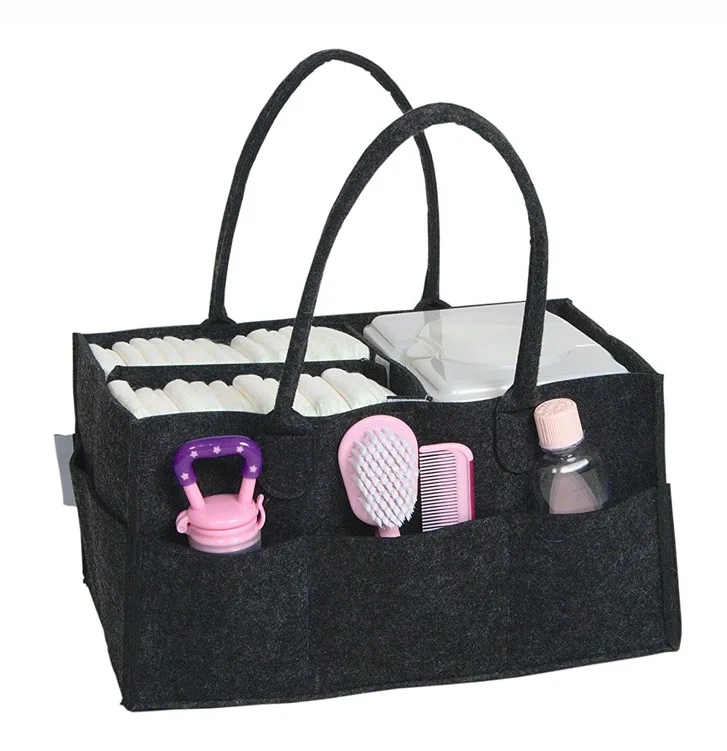 Maternal and infant supplies felt bag baby diaper baby bottle portable storage bag