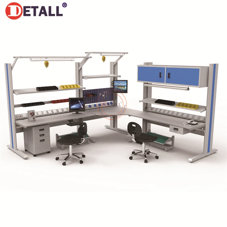 Detall Qualified electronic workstation university lab workbench technician table with sink