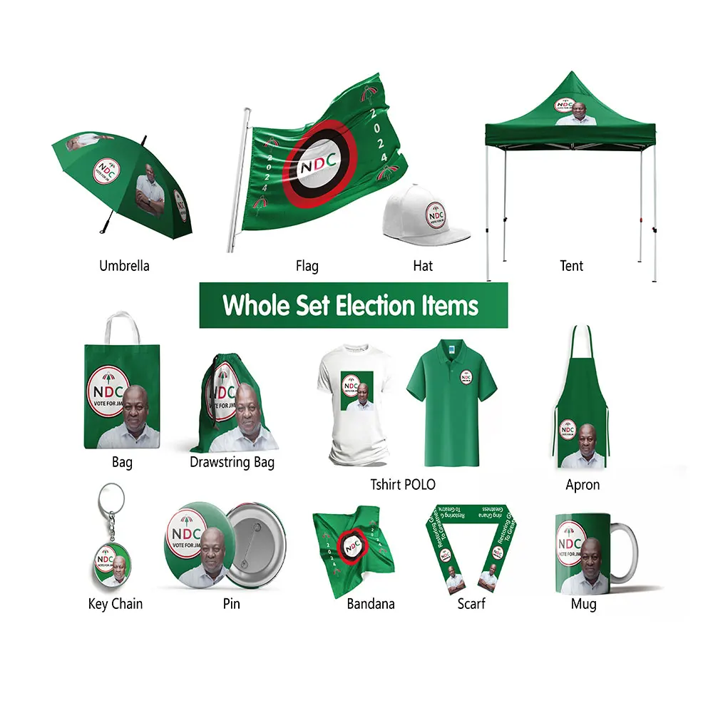 Wholesale Ghana President Election Campaign Short Sleeve Custom Logo Printing Polo T-shirt For Election Promotional Items