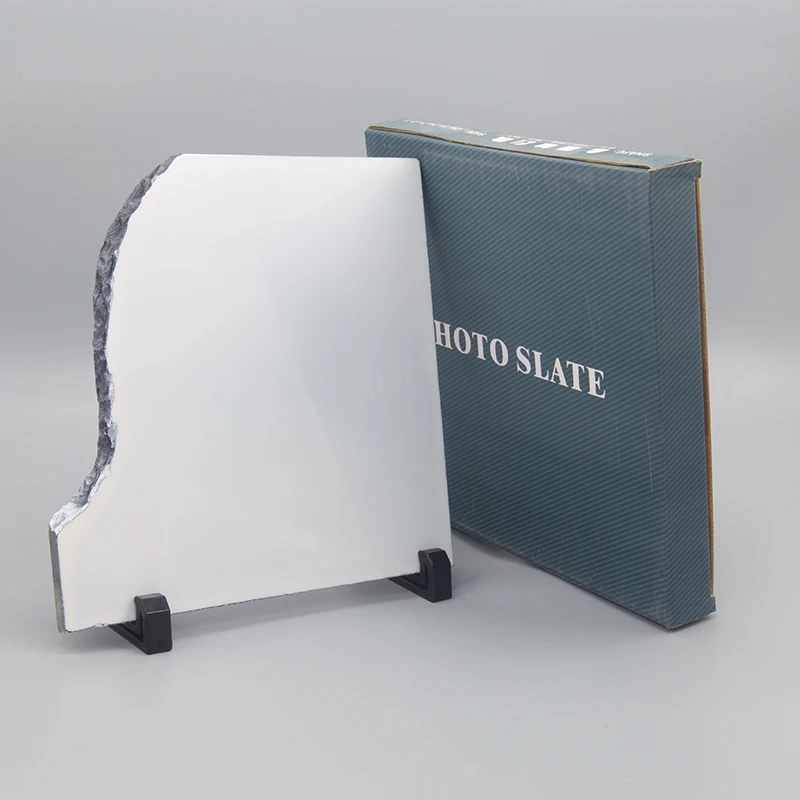 Rectangle stone slate photo and heat transfer photo frame for sublimation blank rock slate