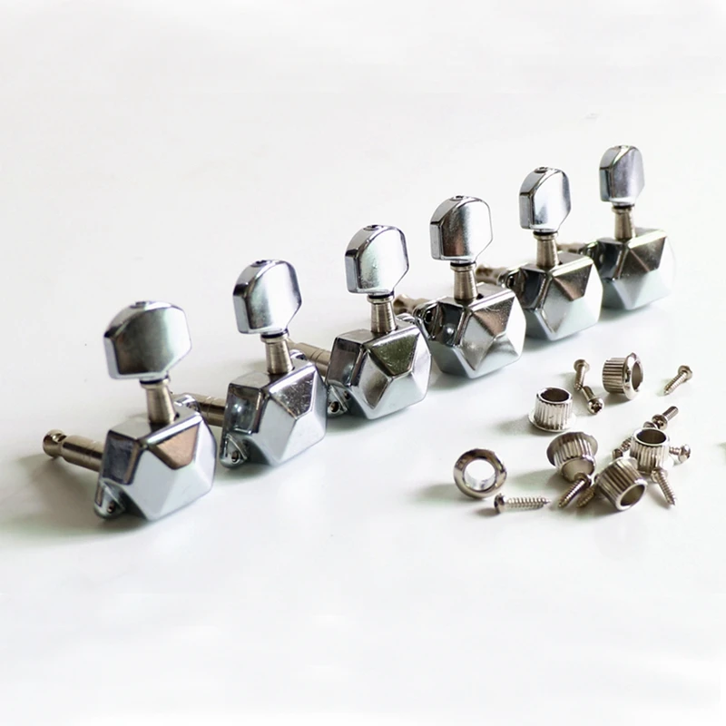Donlis 1set Open style Acoustic Electric Guitar Machine Heads for 8mm tuner holes in Chrome Color For Wholesale