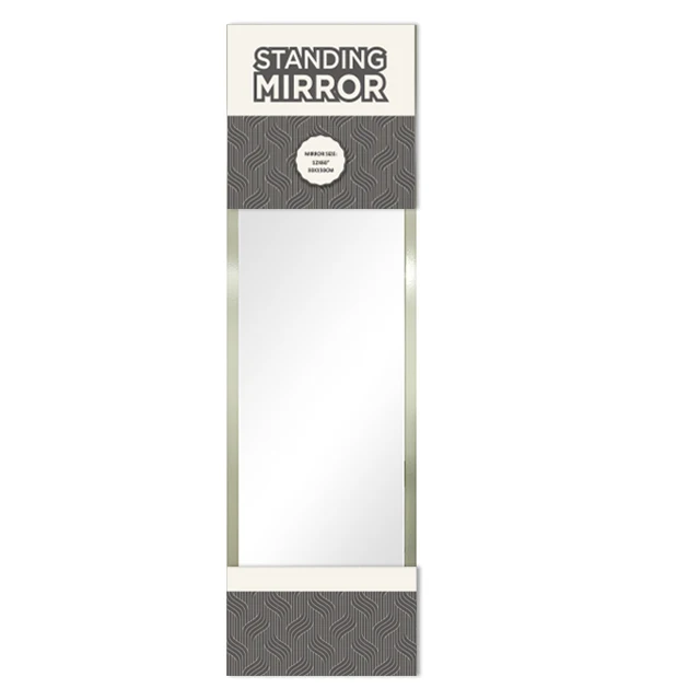 Wholesaler Floor Dressing standing  MDF Framed Mirror Wooden Color Large Full Mirror
