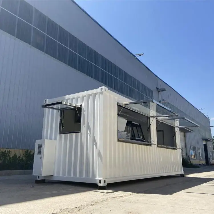 Excellent Storage 20ft Shipping Prefab House Container / Beautiful Container Kiosk Shipping Container Shop For Sale