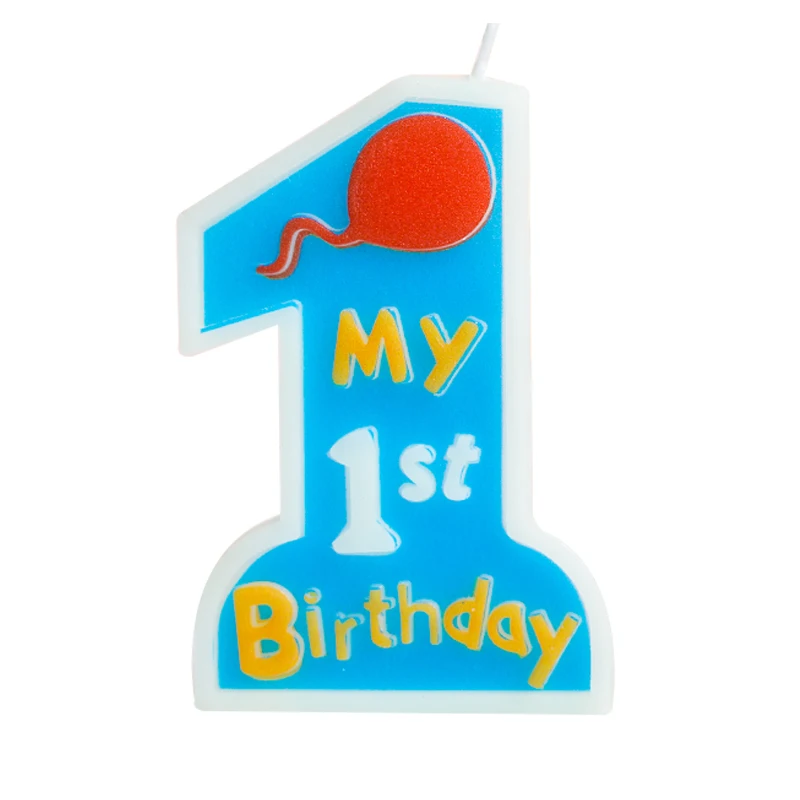 Creative cute baby party cake decoration candles Cartoon Party Happy Birthday Cake Decoration Digital Candles