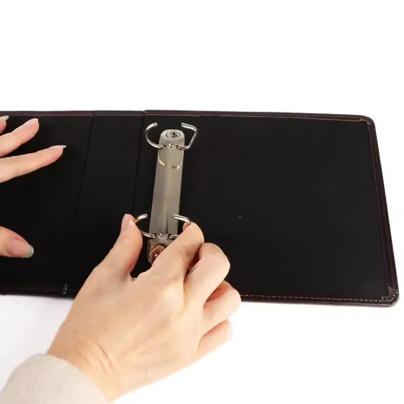 Wholesale Custom Card Collection Binder 3 Hole Ring Plastic Photo Plbum Binder Clip For School Office Document Leather Album