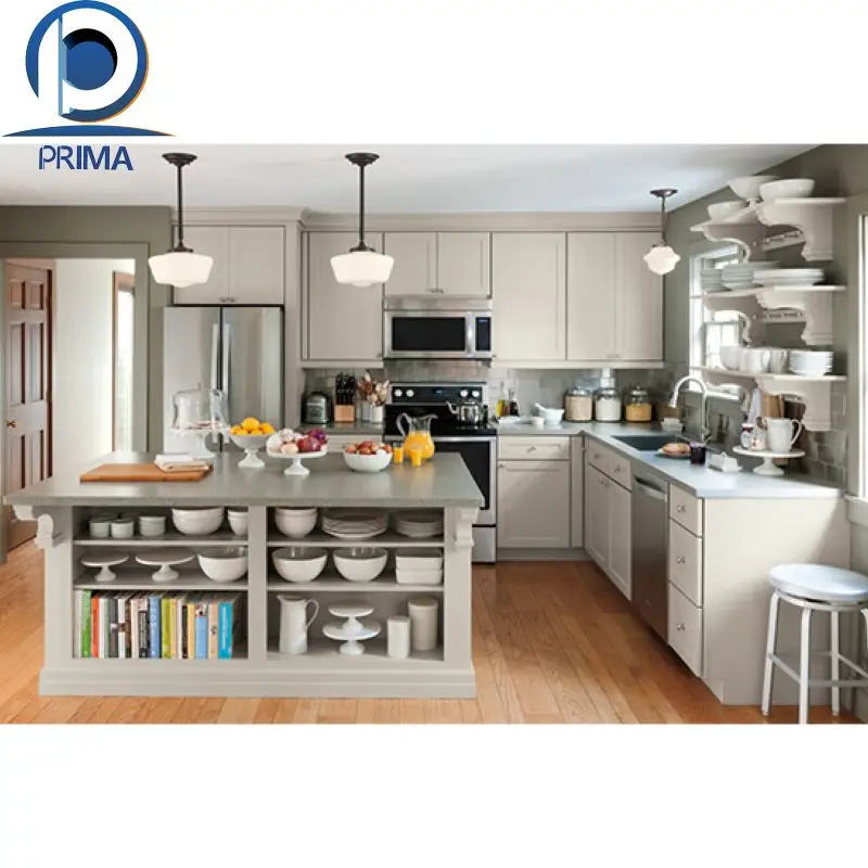 Prima  Antique White Ash Solid Wood Assembled Kitchen Cabinet with Classic Charm