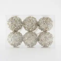 Factory Wholesale 80mm Irregular Sequin Christmas Ball Decor Indoor Ornament