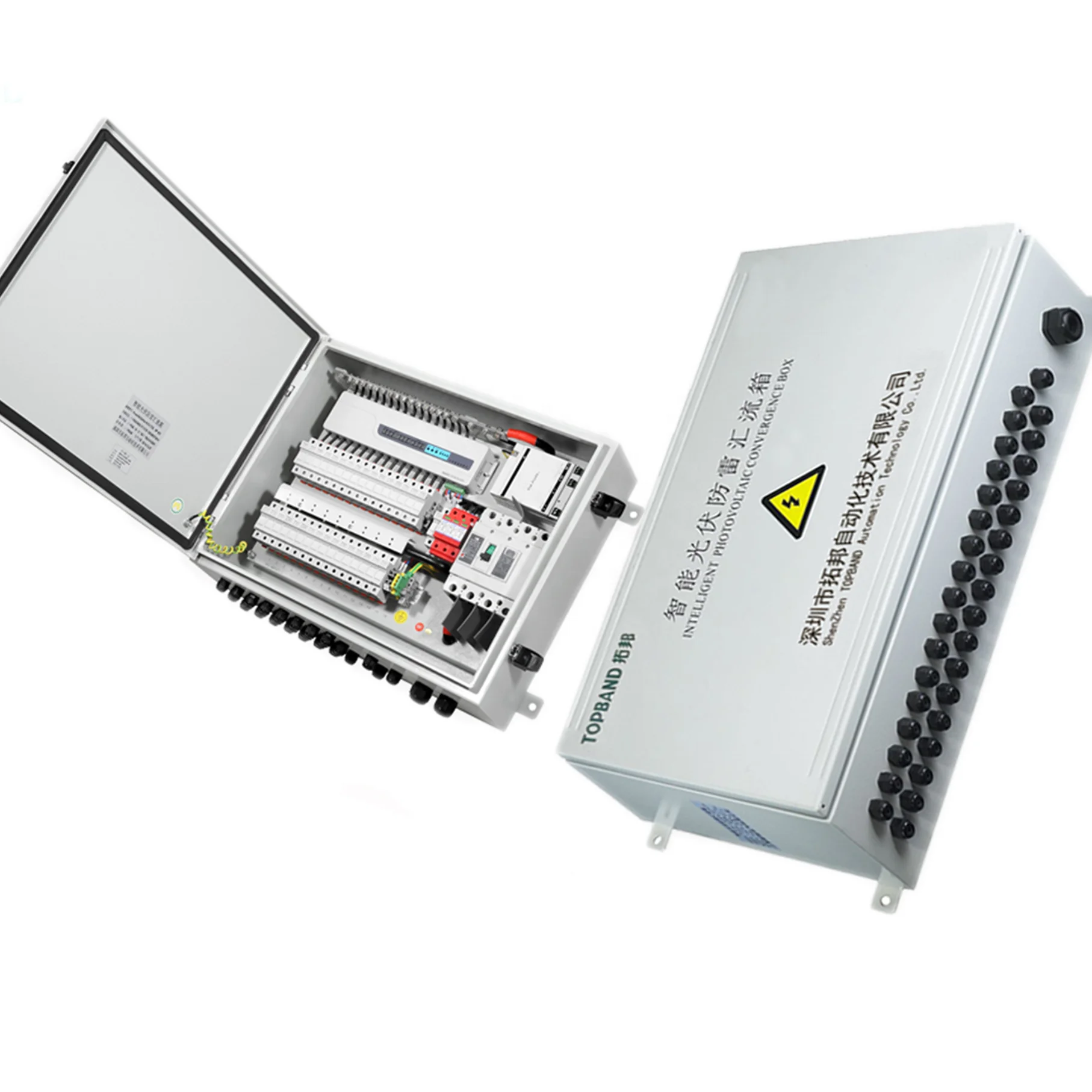 8 input Solar DC Combiner Box 2 output Photovoltaic electrical combiner Boxes