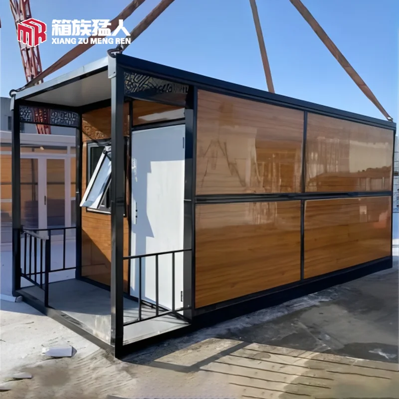 Low cost China factory foldable modular home prefab small tiny folding container house with bathroom on sale