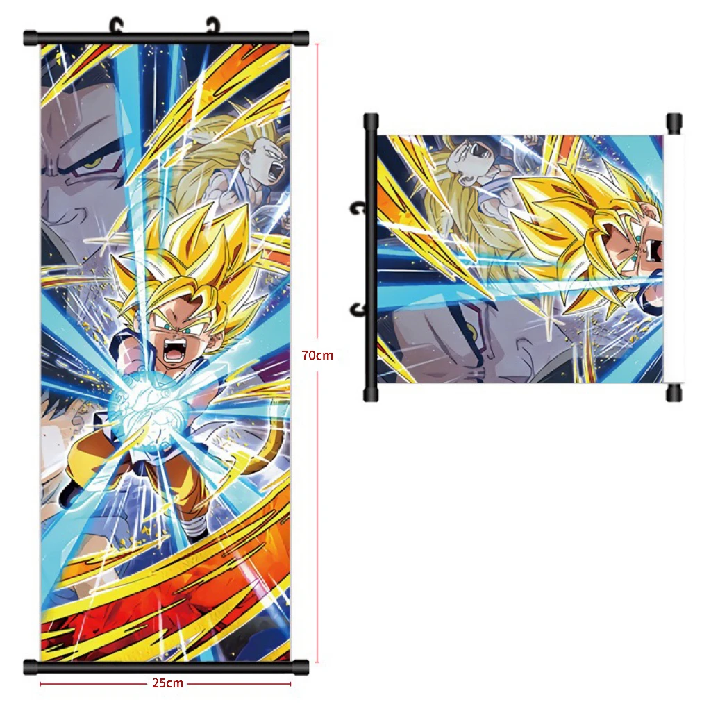 Japanese Anime Posters Dragon Ball Goku Anime Characters HD Printed Scroll Hanging Promotional Gifts