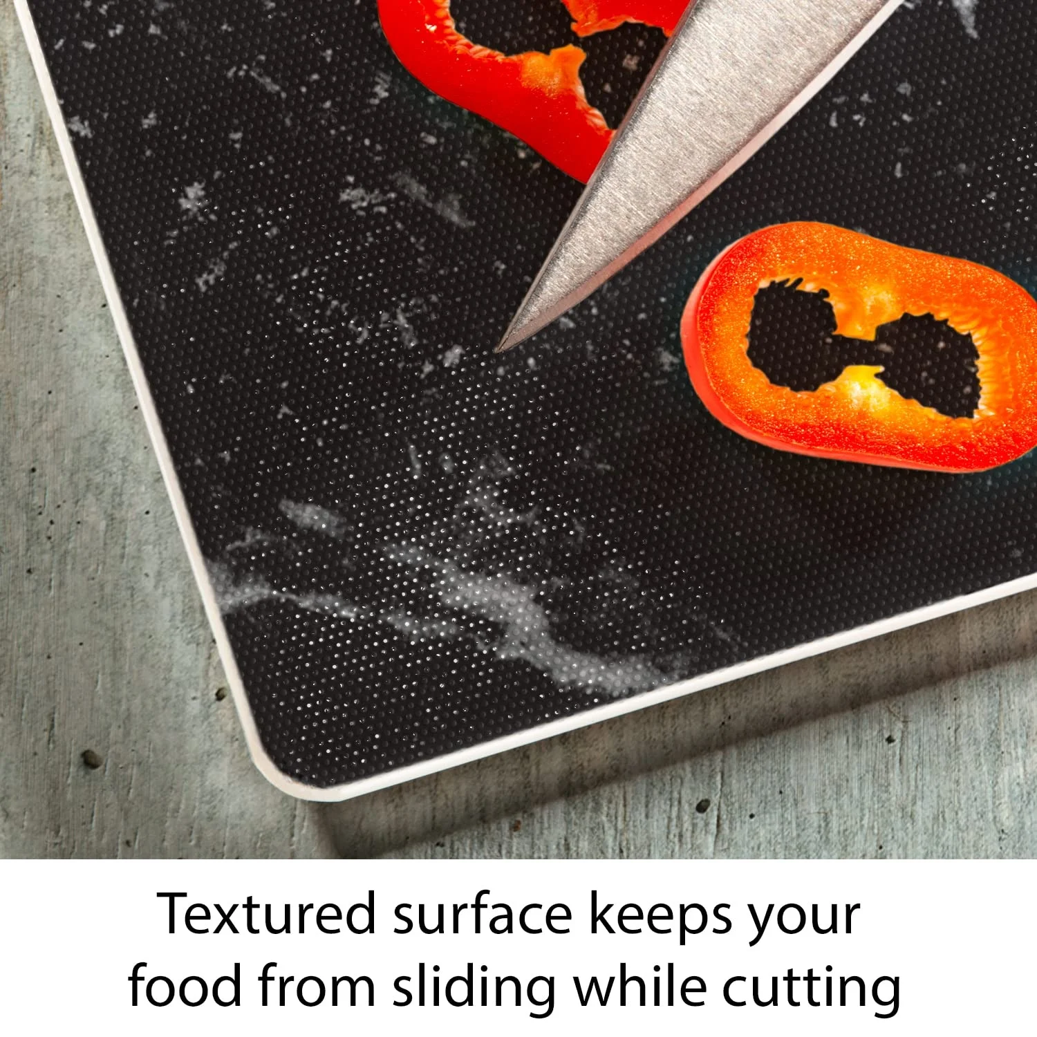 Black Marble Tempered Glass Chopping Board 15 x 12 inch Dishwasher Safe