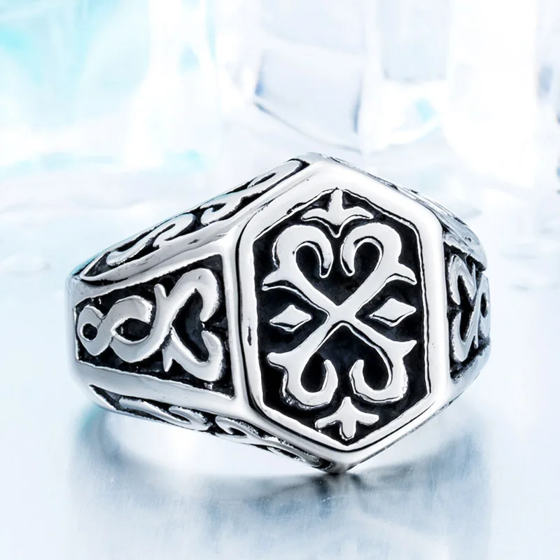 Punk Style Men Norse Viking Jewelry Celtic Knot Ring Retro Antique Silver Runes Circle Nordic Viking Ring