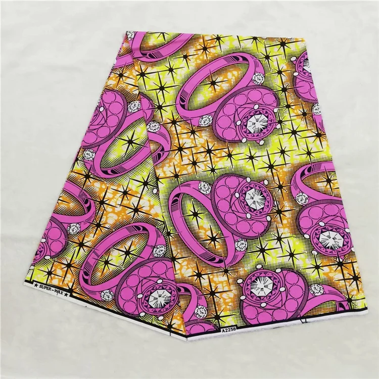African Cheap Printed Fabric 100% polyester printing Wax Fabric African Wax Print 6 Yards real wax