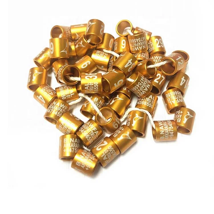 Geshifeng Customised Ksa Unikon Homing Pigeon Rings Band 2020 10mm Telephone Number Racing Pigeon Leg Rings Xlxx89/