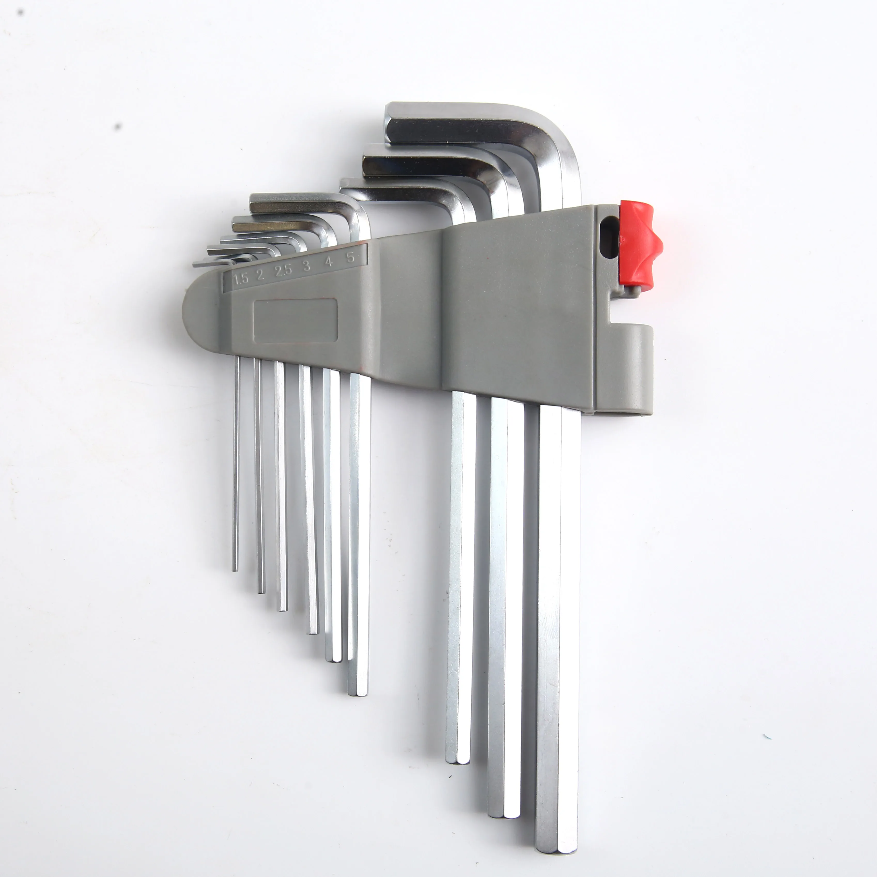 Industrial Grade 9pcs SAE METRIC Size  Hexagon Key Set Long Arm Allen Wrenches Metric System Steel Material Torx Tip Type