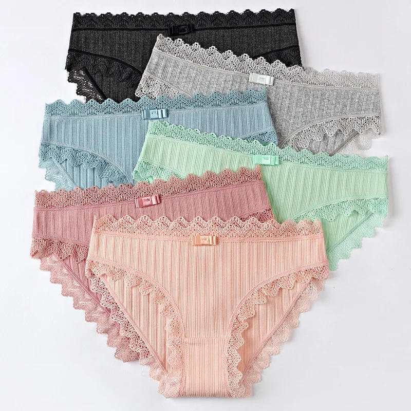 OEM Service Sweety Style Women Panties Pure Cotton Underwear High Quality Lace Women Underwear