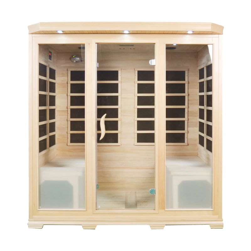 Custom Design Hemlock Indoor Dry Infrared Sauna Room with Carbon Fiber Heating Panels