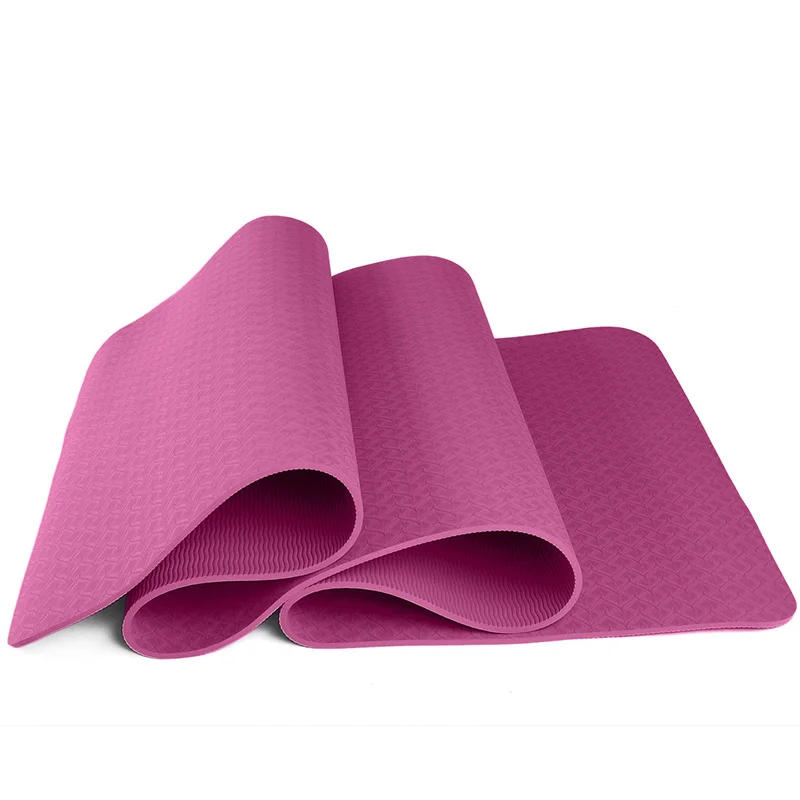 Wholesale custom double-layer non-slip TPE yoga pilates mats eco friendly anti-tear outdoor sports fitness mat