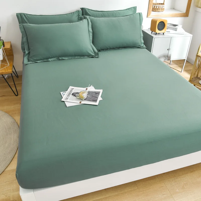 Polyester Bedding Fitted Sheet with Elastic Corner Bands White Plain Custom Logo