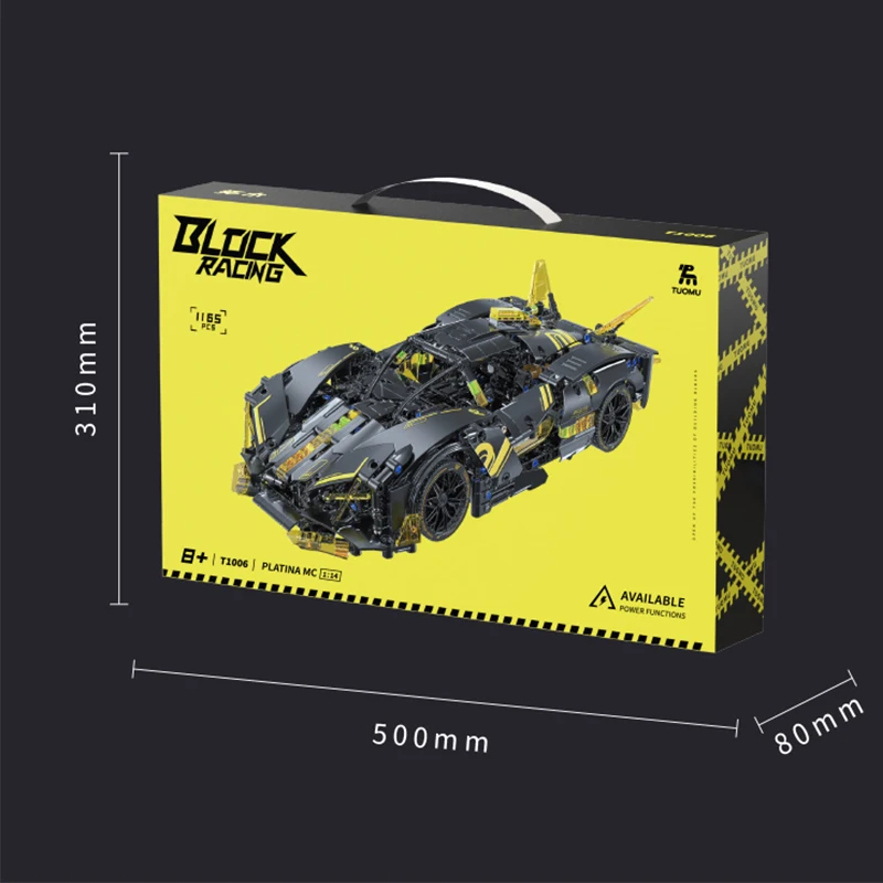 New Technic 1:14 Apollo EVO Sports Car Model DIY Assembly Brick Toys Super Racing Assembling Building Block Sets